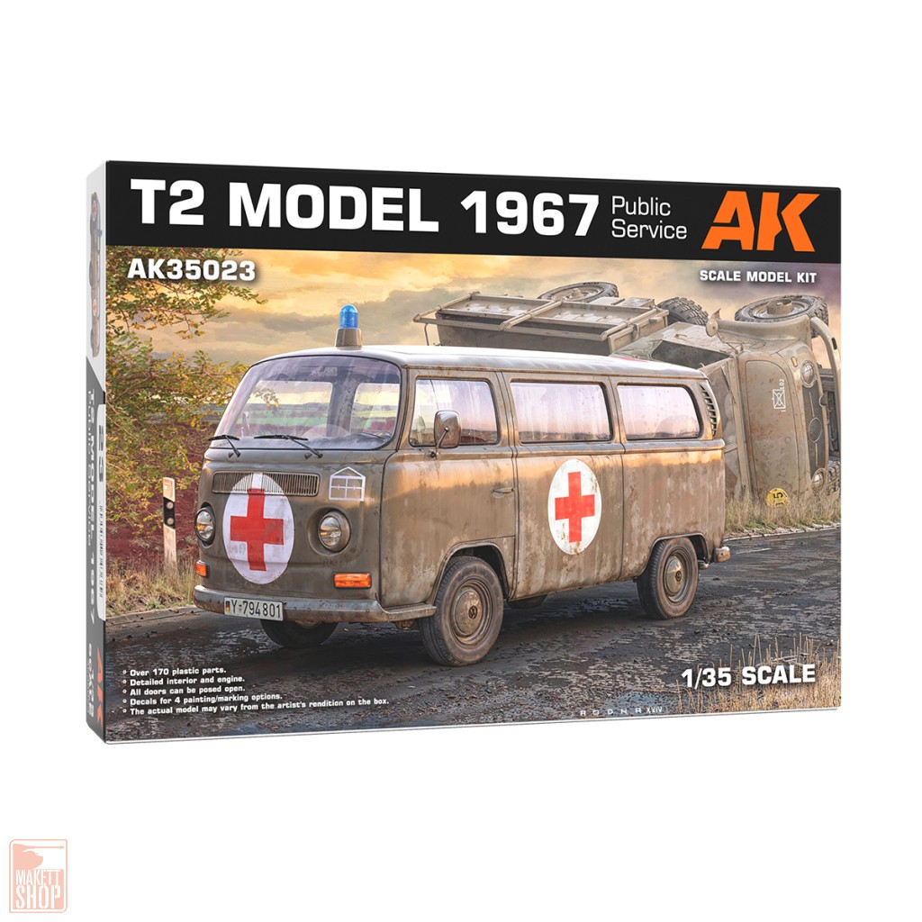 AK Interactive AK35023 - 1:35 T2 Model 1967 Public Service - New