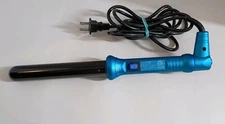 NuMe Curling Iron HB025U Hair Styling Blue 1" Clipless Wand