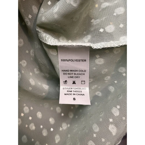 Anthropologie W5 Top Womens Small Swiss Dot Metallic Ruffled Balloon Sleeve NEW - Picture 7 of 9