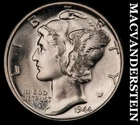 1944 Silver Mercury Dime - Choice Gem Brilliant Unc++++  Lustrous  #K2481