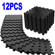 12 PCS Interlocking EVA Foam Puzzle Mat Gym Home Exercise Flooring Tiles