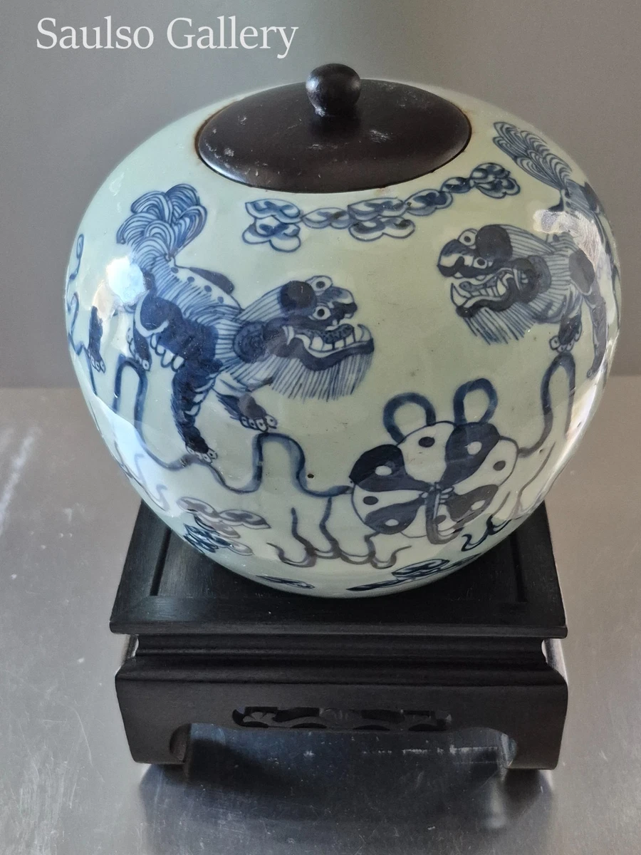 蓝色1800-1849 中国古董花瓶| eBay