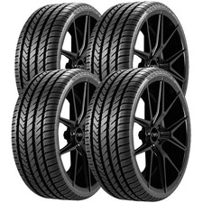 (QTY 4) P255/45R19 Lexani LX-Twenty 104Y XL Black Wall Tires