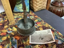 Trench Art Stamped HEAVY 3-IN-50-CAL US Stamped Brass Ashtray & Photo To Family