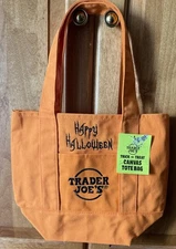 NEW Orange Trader Joe’s Customized & Personalized Halloween Mini Canvas Tote Bag