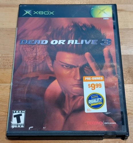 Dead or Alive 3 Microsoft Xbox 2001 Black Label Blockbuster Case