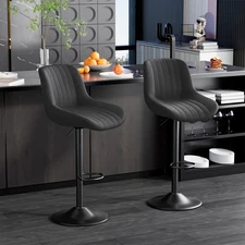 Hawsaiy Adjustable Bar Stools Set of 2, Swivel Counter Height Bar
