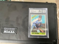 1966 topps #126 jim palmer authentical/altered card authentic autograph