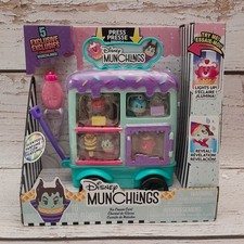 Disney Munchlings Ice Cream Cart Playset 10 Piece Toy Set with Scented Figures