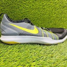 Nike Flex Train Aver Hombres Talla 12 Gris Negro Zapatos de Entrenamiento Atlético Tenis