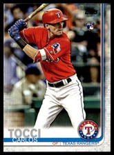 2019 Topps Carlos Tocci Rookie Texas Rangers #649