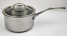 Calphalon Classic 87022 2.5 Quart Sauce Pan With Lid Stainless Steel Glass Lid