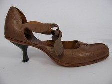 CYDWOQ MARKET SHOES LEATHER HANDMADE USA MARY-JANE KITTEN HEEL ANKLE STRAP 36