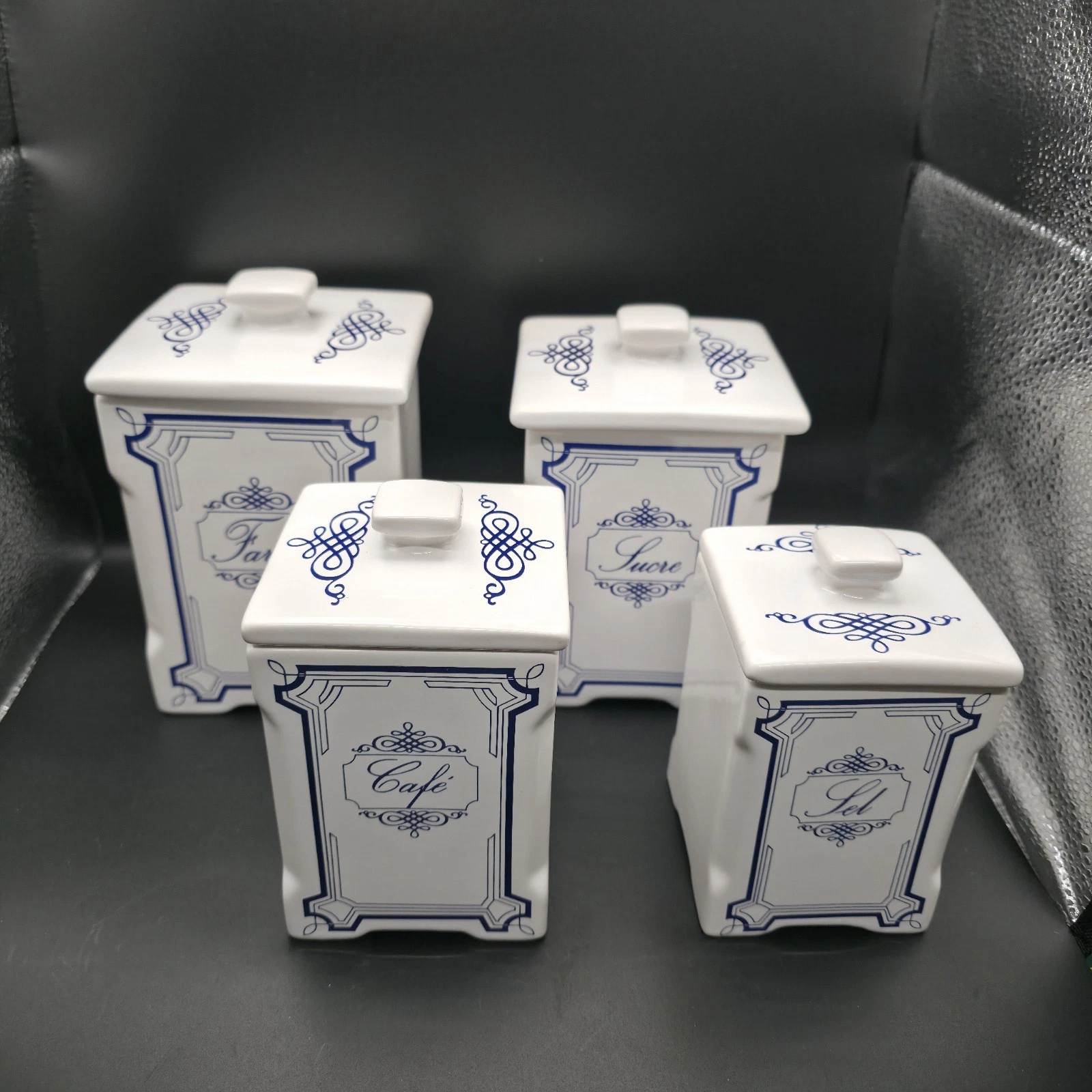 French white ceramic kitchen canisters with lids Vintage Country Style Rustic
Opens in a new window