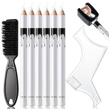 White Barber Pencil for Lineup Magic Hairline Beard Guide Shaping Pencils Barber