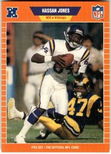 1989 Pro Set #230 Hassan Jones Minnesota Vikings Rookie NFL Football