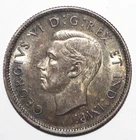 1942 Canada 25 Cents TONES BU BRILLIANT UNCIRCULATED (J200)