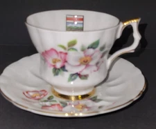 Royal Windsor Pink Floral Teacup And Saucer