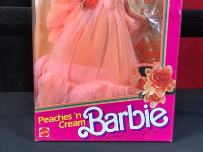 NRFB Vintage 1984 PEACHES 'N CREAM BARBIE DOLL Box in Excellent