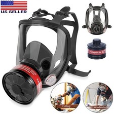 Full Face Gas Mask Painting Spraying Respirator w/Filters for 6800 Facepiece New