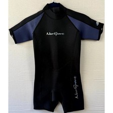 NeoSport Youth Size 8 Shorty Wetsuit Black Short Sleeve Neoprene Spring Suit