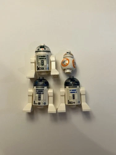 Lot Of 4 Astromechs Starwars Lego Minifigures R2d2 Bb8