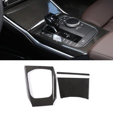 Carbon Fiber Style Car Center Console Gear Shift Panel Cover Trim Decoration ...