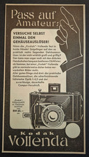 5. Kodak AG Berlin Kamerawerk * Vollenda *  Werbeanzeige Werbung Reklame 1938