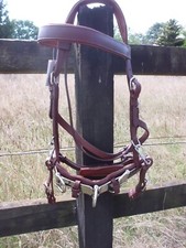 Kappzaum aus Leder Gr.Full / Warmblut ,hellbraun