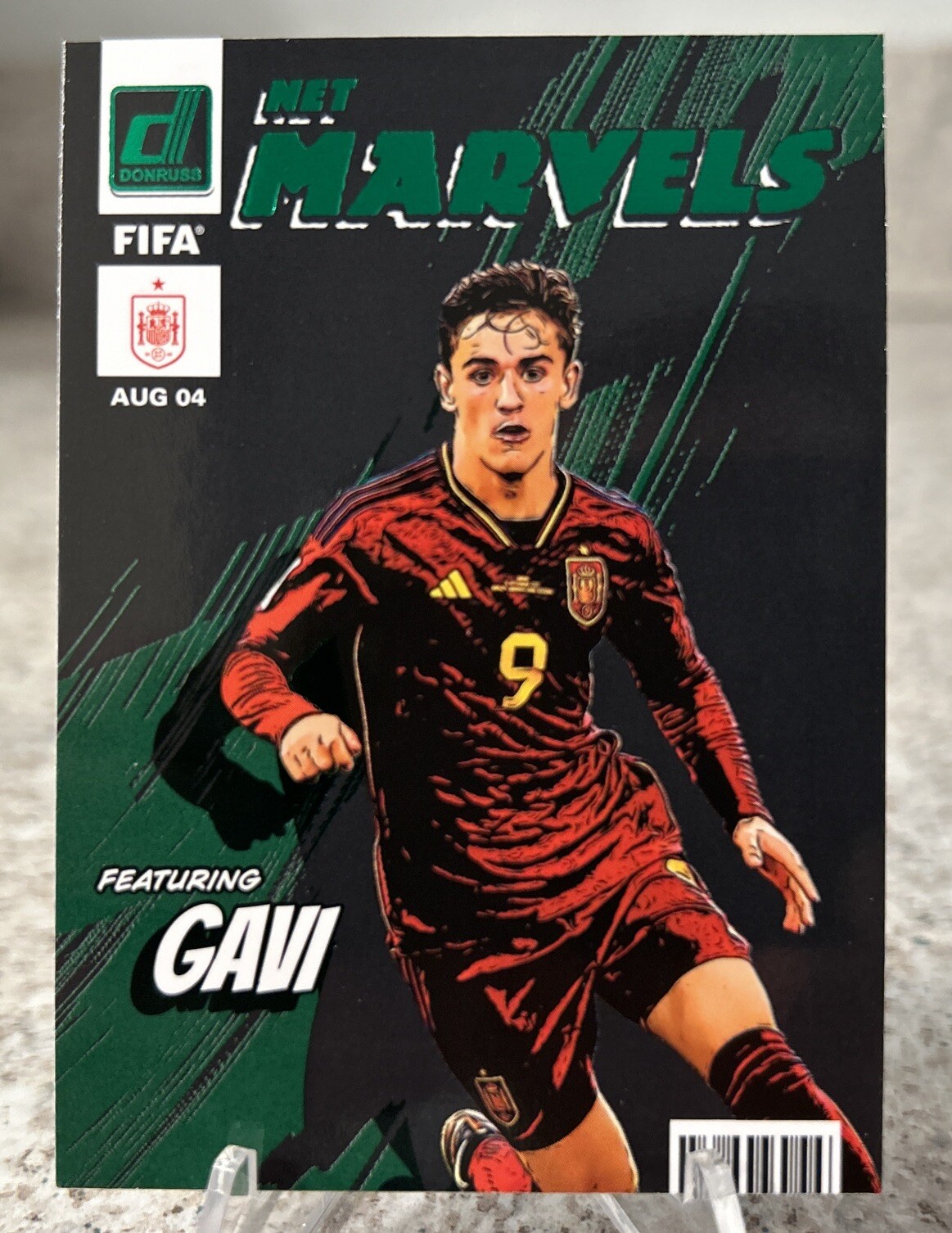 2022-23 Panini Donruss Gavi Net Marvels Green Parallel SP #21 Spain