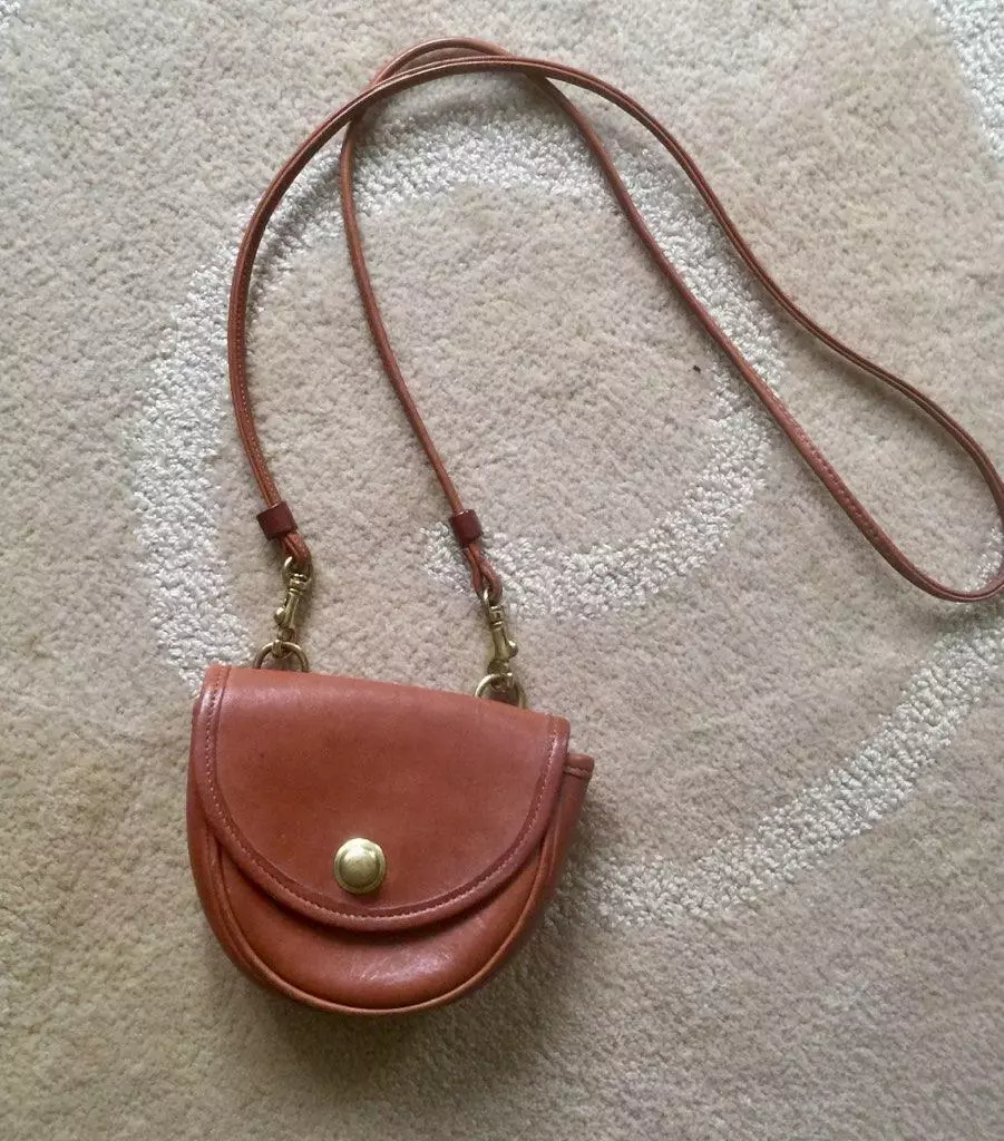 Vintage Coach Original NYC British Tan Mini Bag Crossbody 