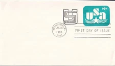 STAMP US SCOTT U586 "Olive Branch" 15 on 16 CENT 1978 FDC #6 ENVELOPE - B