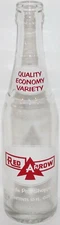 Vintage soda pop bottle RED ARROW Soda Pop Shoppe 10oz Detroit Michigan n-mint
