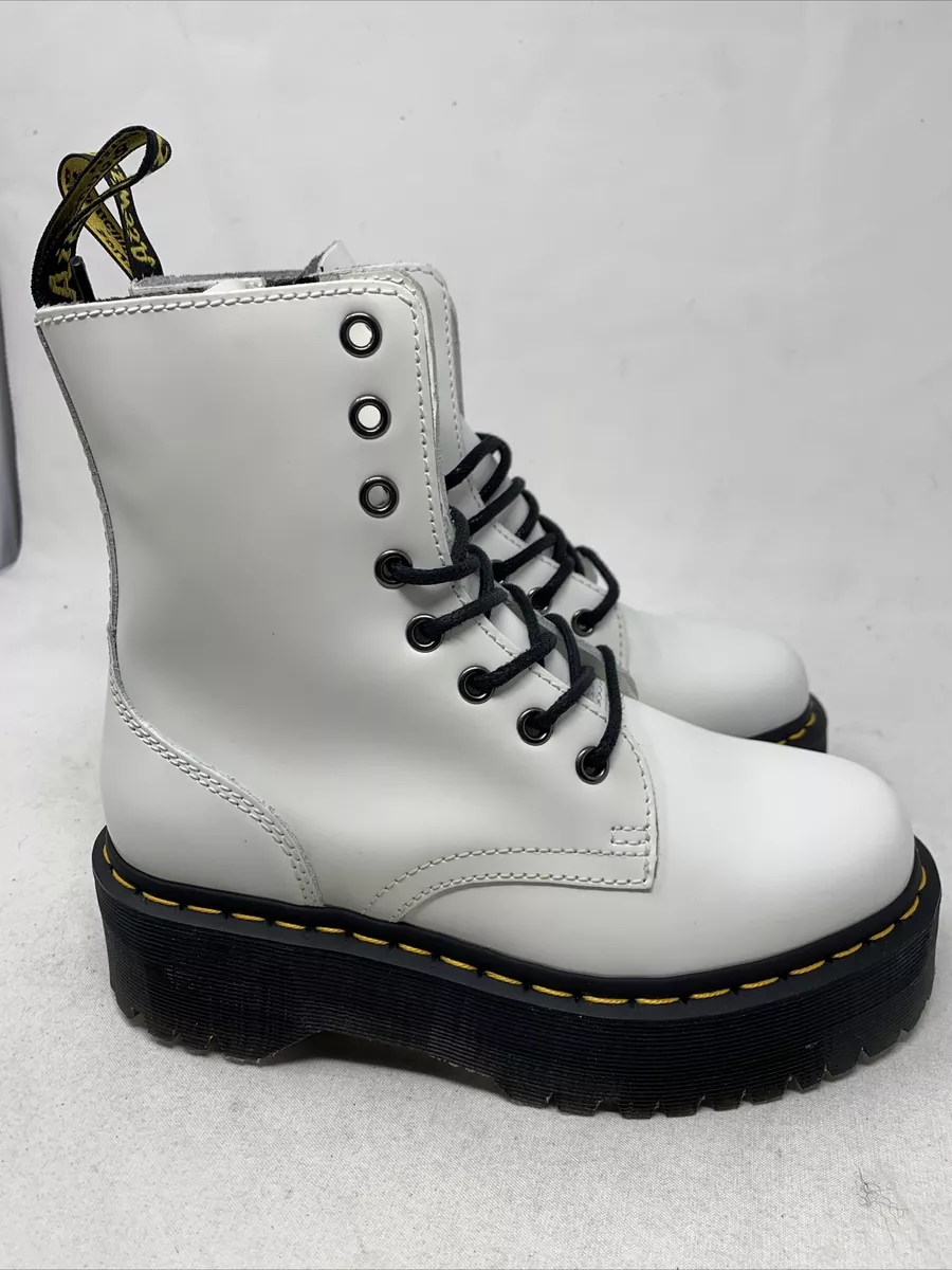 Dr Martens JADON SMOOTH PLATFORM White polished smooth Boots Women