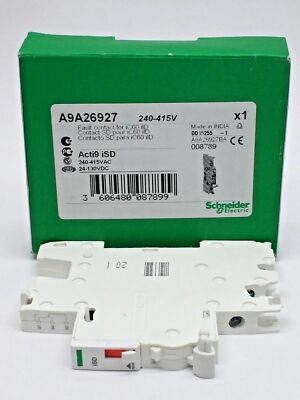 Schneider A9A26927 Acti9 iSD Auxiliary Contact 2A DC 6A AC 240 