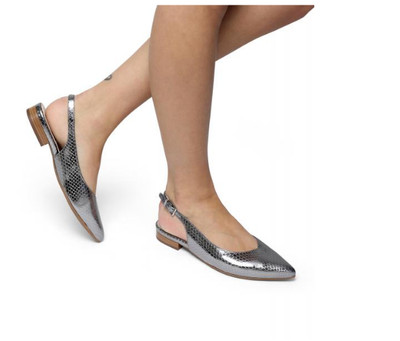 snakeskin slingback flats