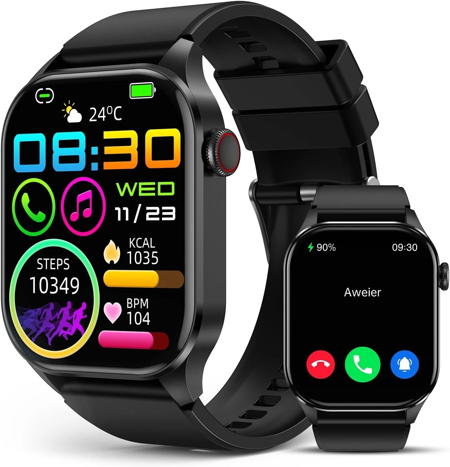 Smart Watch Men Women Phone Function Wristwatch Watch for iPhone Samsung Tab