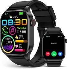 Smartwatch Hombre Mujer Función Teléfono Reloj de pulsera Watch para iPhone Samsung Tab