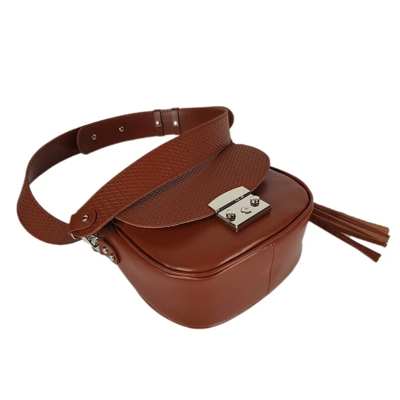 COACH Borsa a tracolla da donna in pelle per donna marrone borsa a tracolla in rilievo