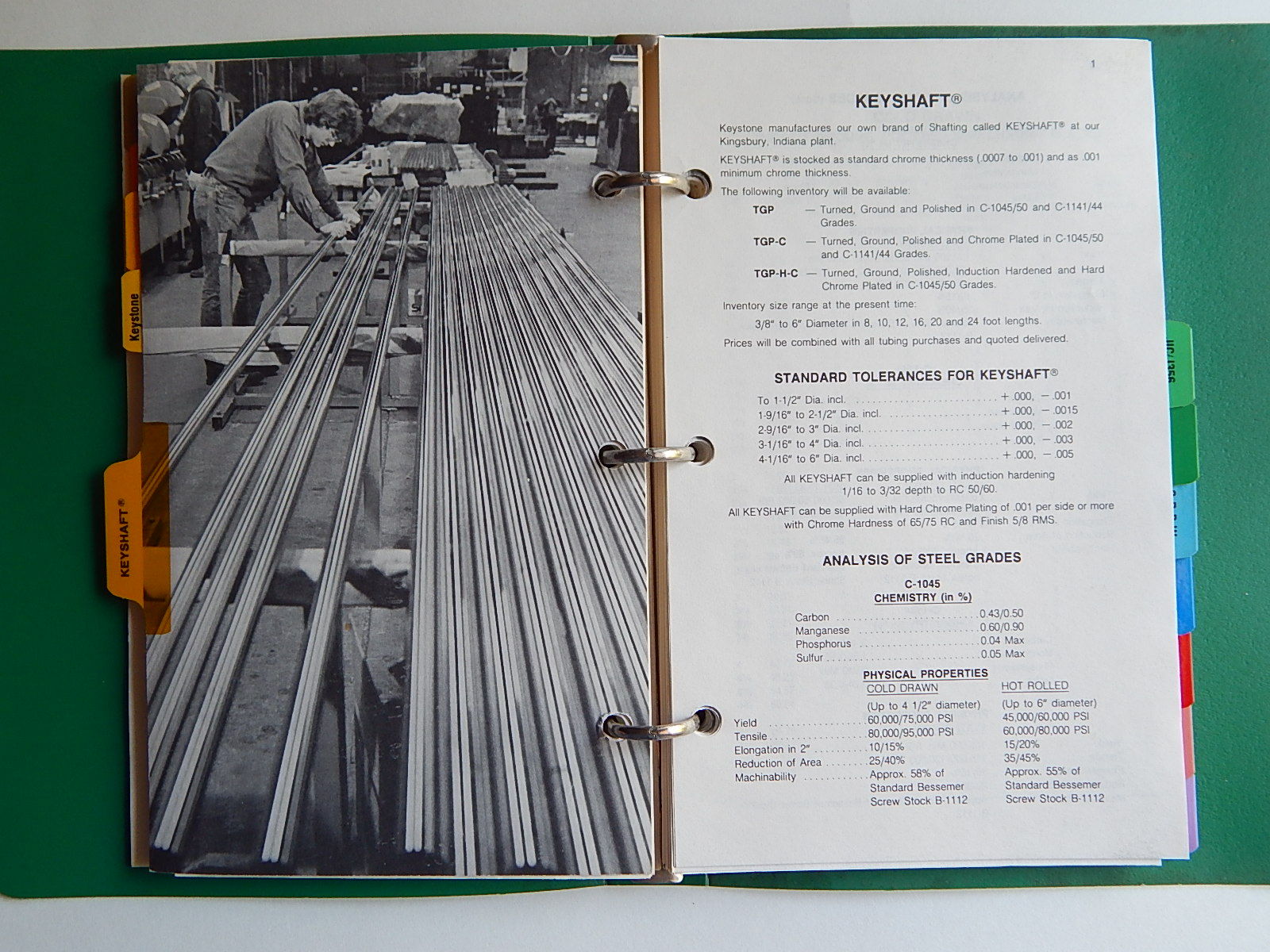 KEYSTONE TUBE CO. Carbon Alloy Pipe Vintage Stock Data Book eBay