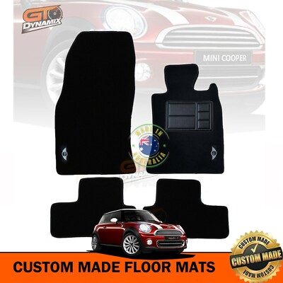 Mini Cooper R50 R53 R56 Custom Made Front+ Rear Floor Mats BLACK Jan ...