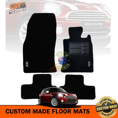 Mini Cooper R50 R53 R56 Custom Made Front+ Rear Floor Mats BLACK Jan