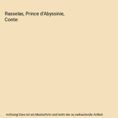 Rasselas, Prince d'Abyssinie, Conte, Samuel Johnson