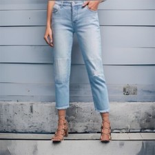 Anthropologie Pilcro and the Letterpress Hyphen Cropped Distressed Jeans SZ 26