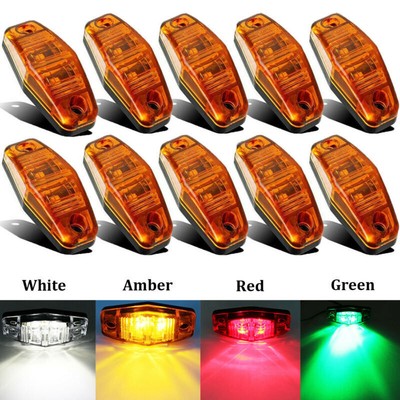4/10X Amber LED Side Marker Light Front 12V-24V Car Van Truck Trailer Lorry Lamp