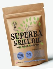 Superba Krill Oil 500mg Clean Natural Omega 3 Phospholipids Astaxanthin Choline