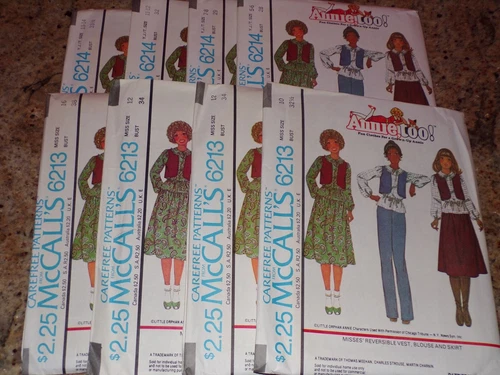 ? UNCIRCULATED 1978 McCALL'S #6213/6214-LADIES BLOUSE-SKIRT-VEST PATTERN 5-16FF