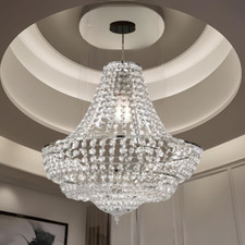 Chrome Marilyn Chandelier Clear Acrylic Beaded Jewels Ceiling Pendant Shade