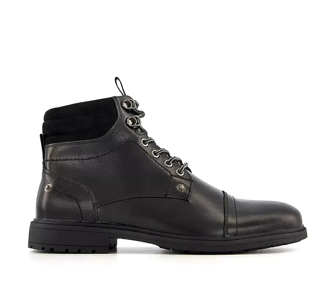 Office black lace up cheap boots