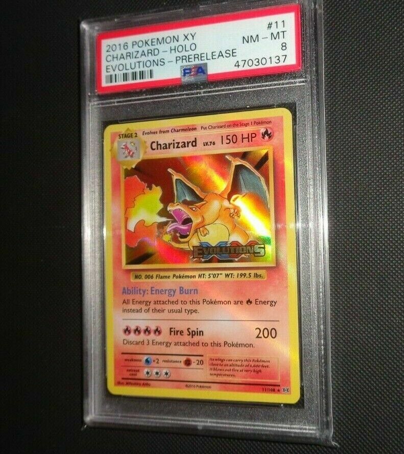 Pokemon XY Evolutions Prerelease Charizard/ Glurak 11/108 2016 PSA 8 PSA 9 US
